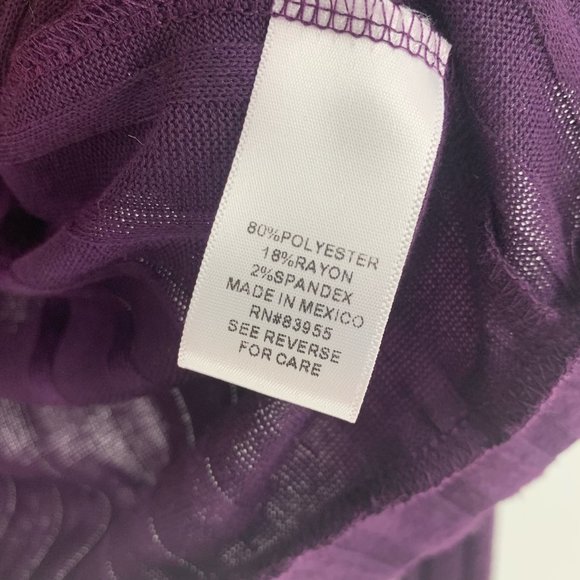 Curvy Sense Kim Hacci Surplice Top Plum 3X NWT - Picture 6 of 8